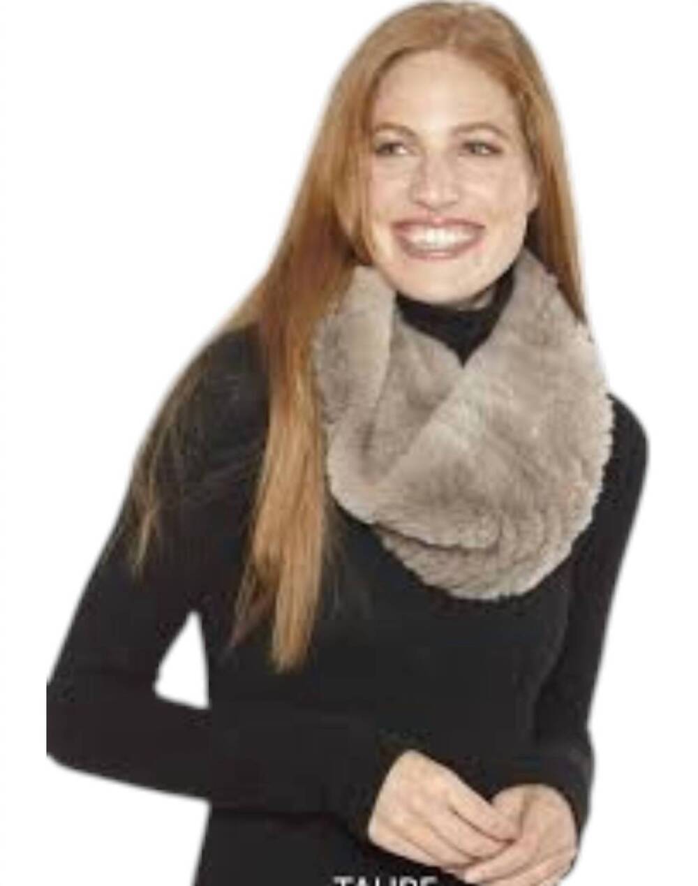 NEW LINDA RICHARDS women's large funnel in taupe